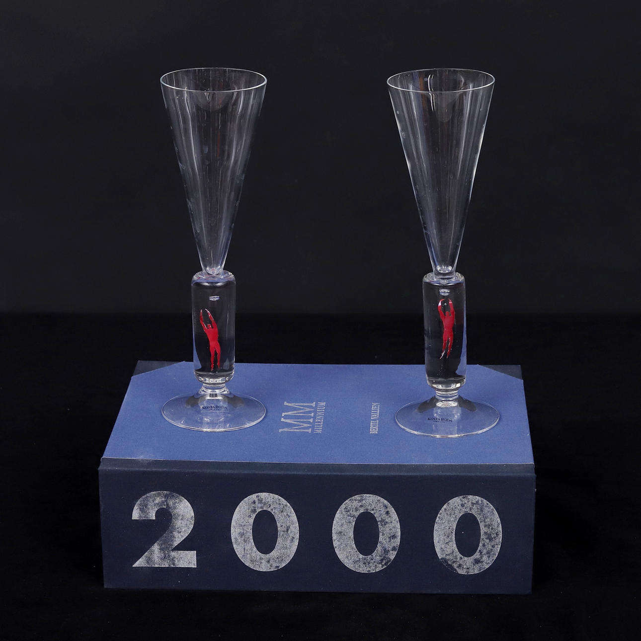 CHAMPAGNERGLAS, "Millenium" Bertil Vallien, 2000er Jahre.