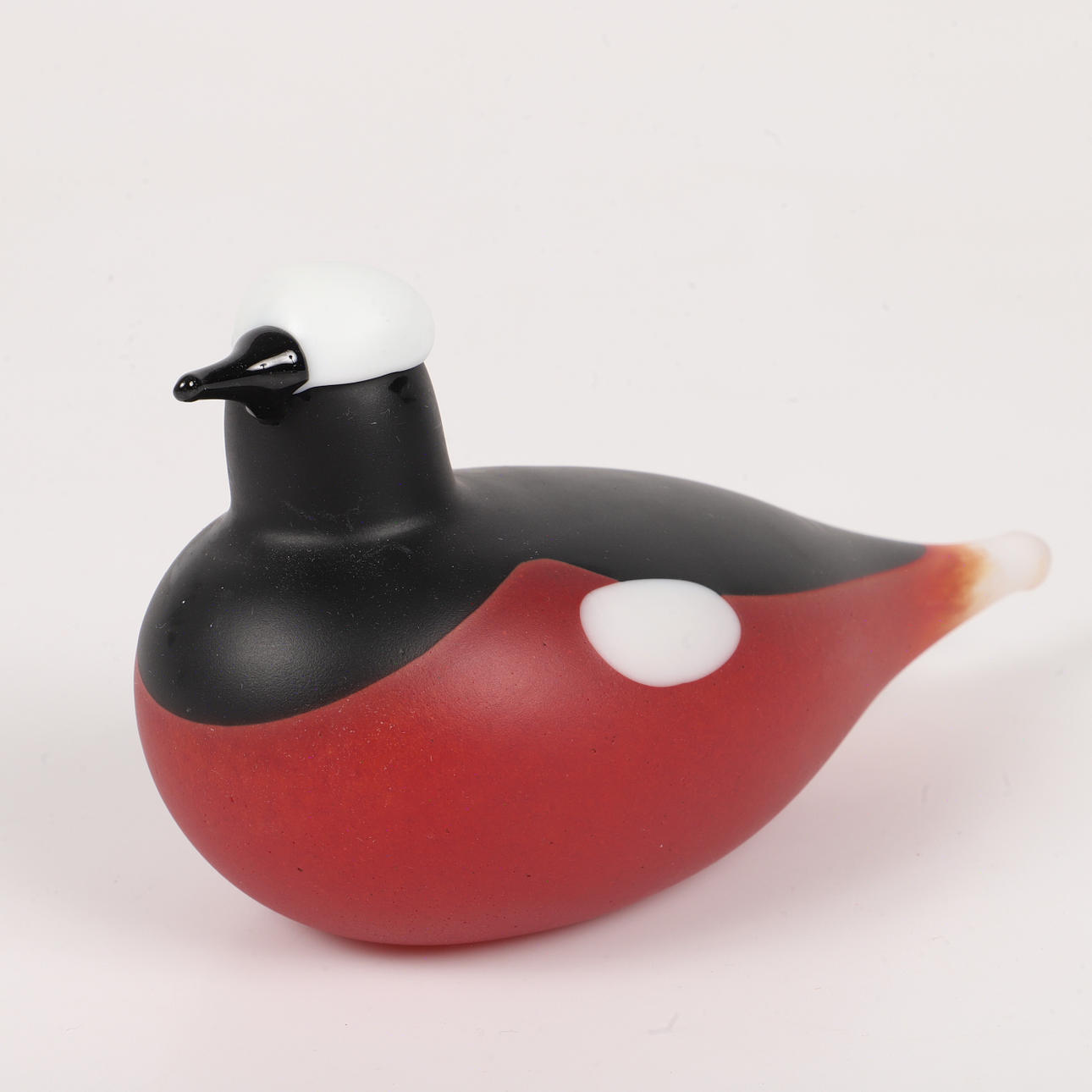 OIVA TOIKKA. Bird, mountain redstart, art glass, Intala, Finland 