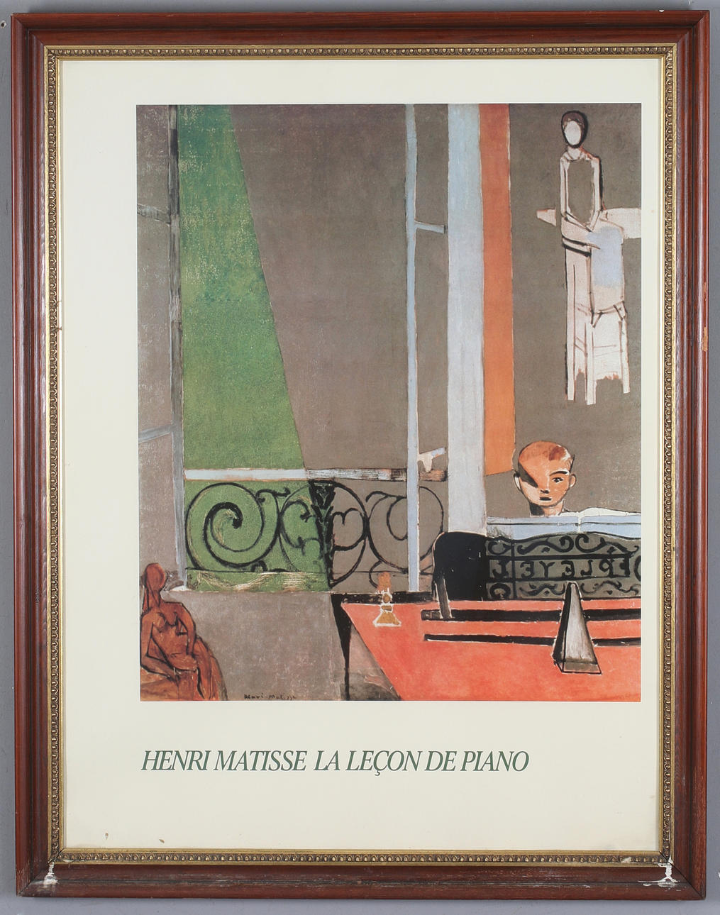 HENRI MATISSE. EFTER. "La leçon de piano" Affisch.