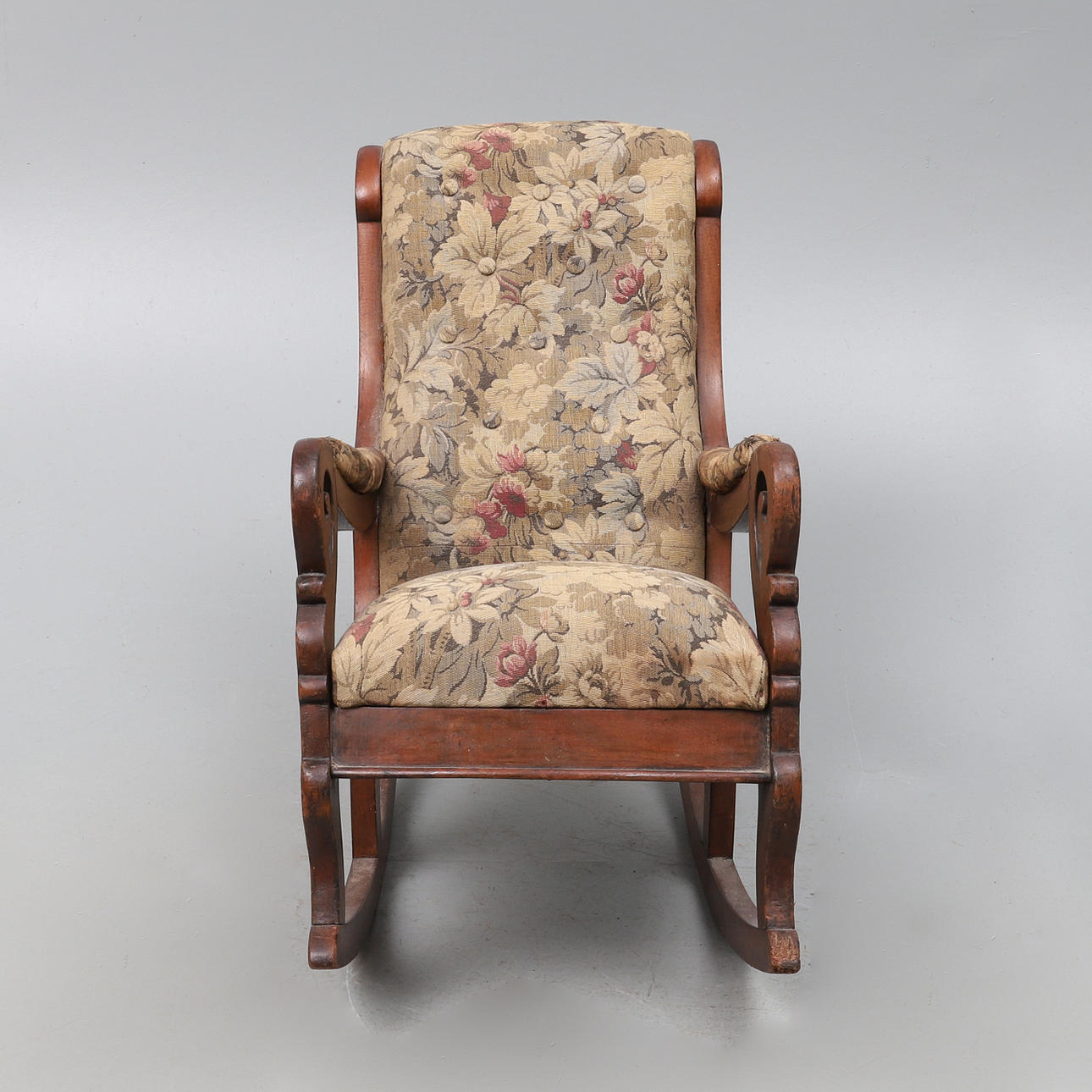 A CHILD'S WALNUT SCROLL FRAME ROCKING CHAIR, CIRCA 1870. Furniture ...