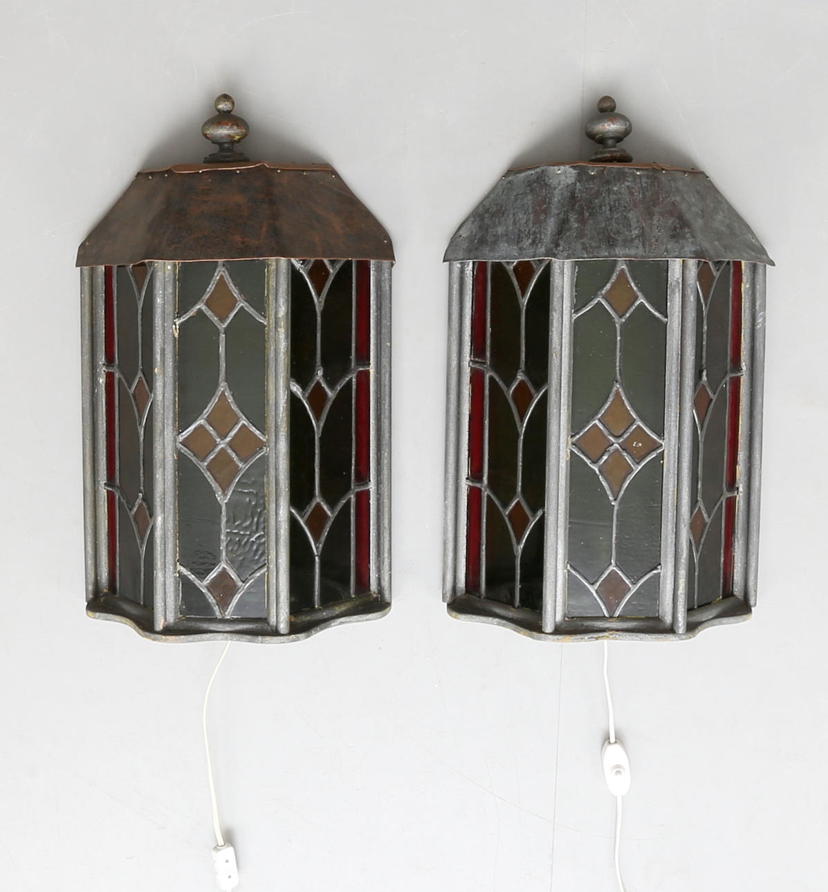 VÄGGLYKTOR, 1 par, Jugendstil.