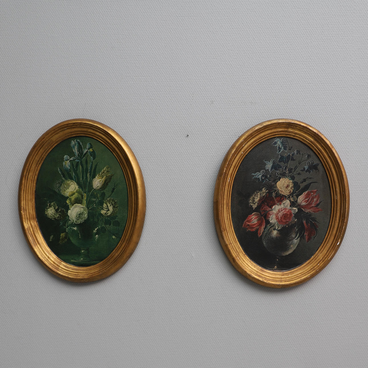 OLJETRYCK, 2 st, blomstermotiv.