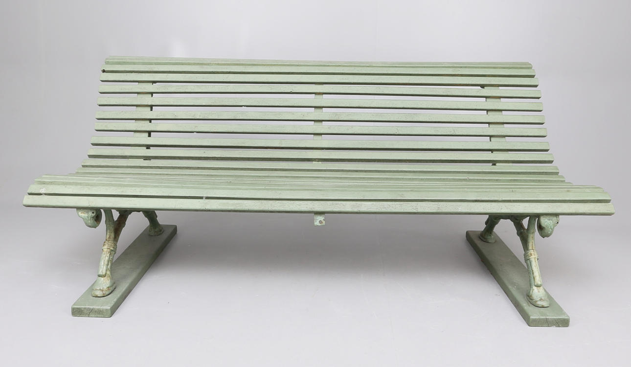 TRÄDGÅRDSBÄNK, gjutjärn, 18/1900-tal.