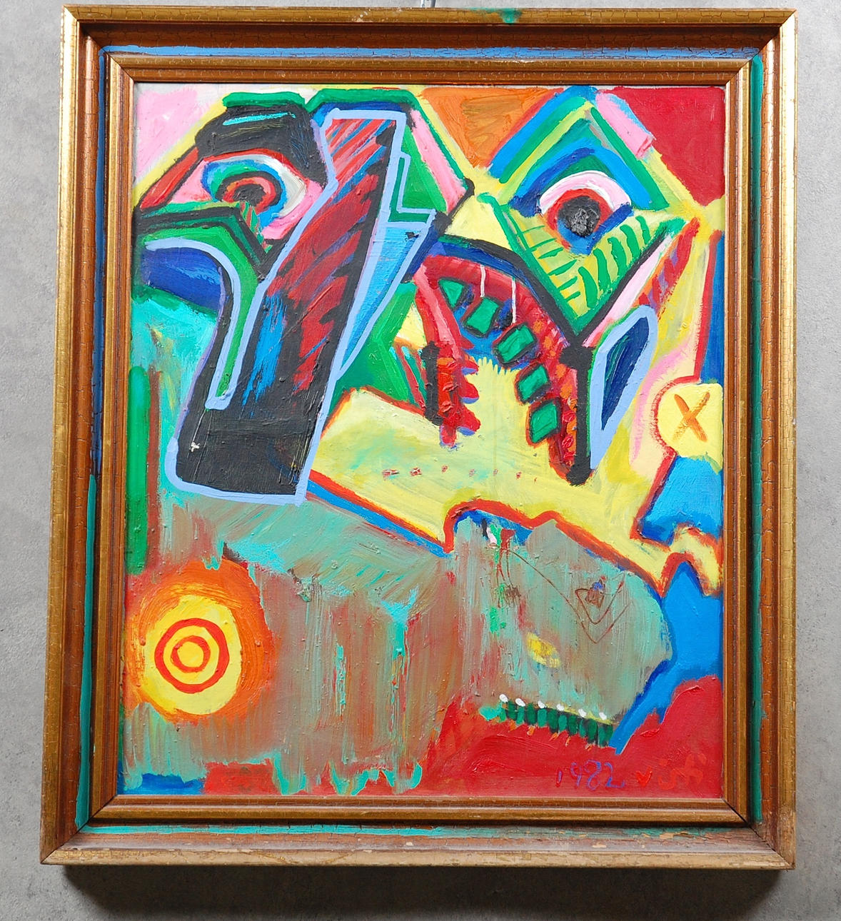 KENT  VISTI. olja på duk, signerad Visti, daterad -82.