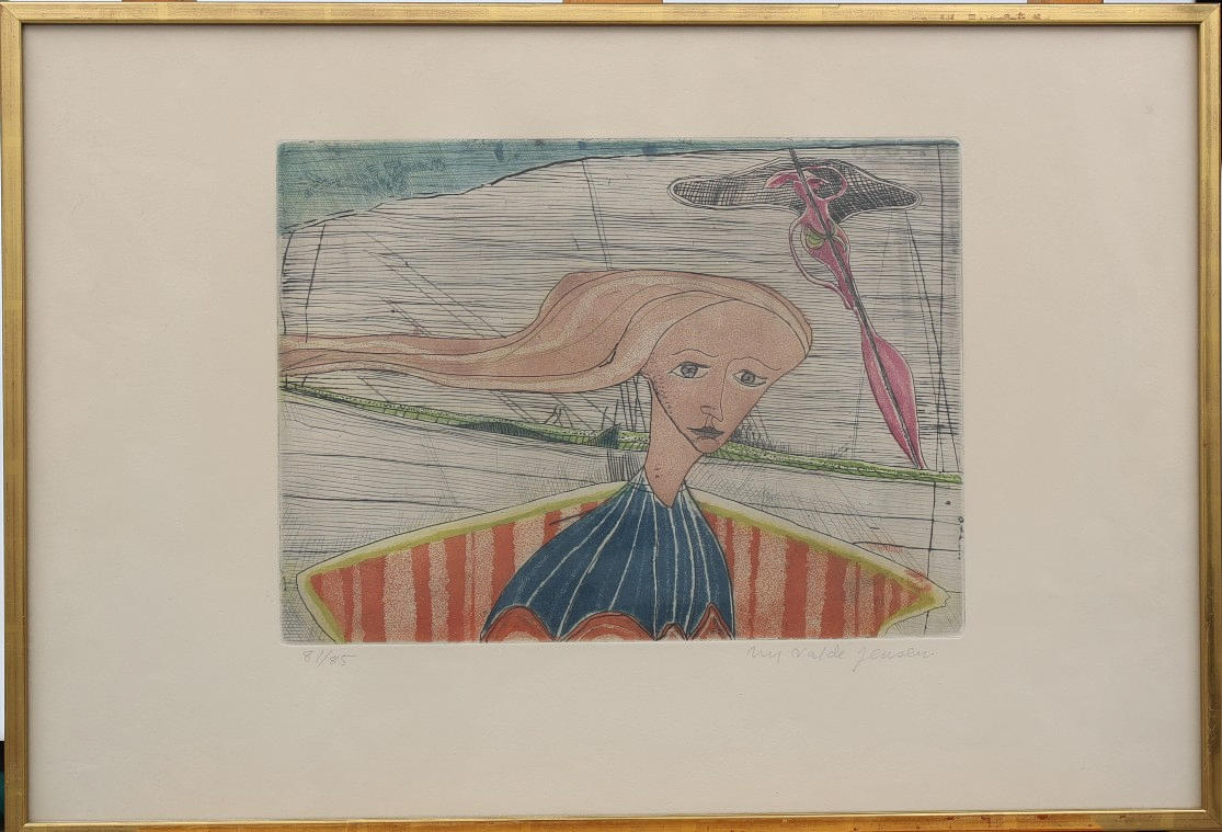 ULF VALDE JENSEN. Color lithograph, numbered, 81/85, signed.