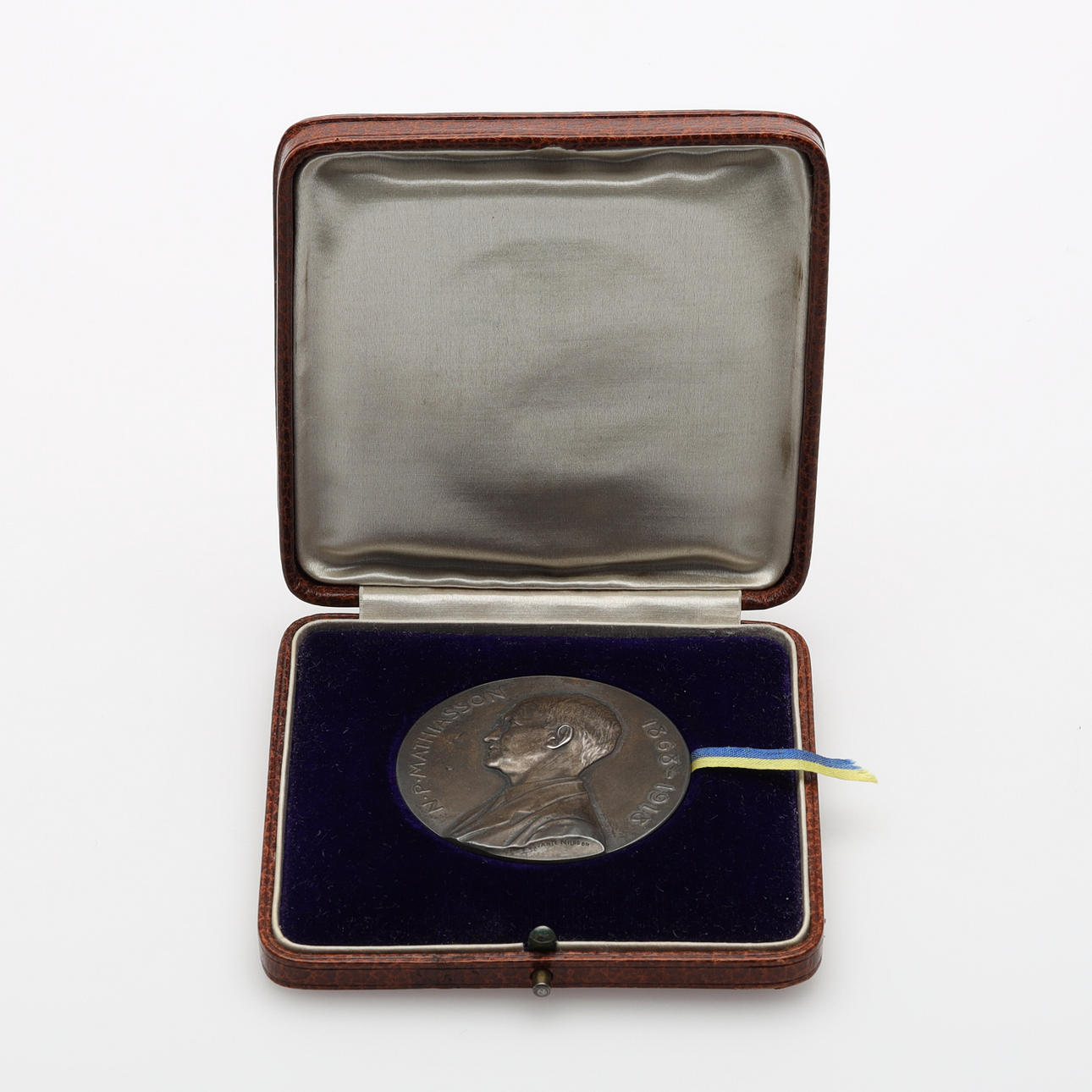 MEDALJE sølv NP Mathiasson 50 års jubilæum 1918.