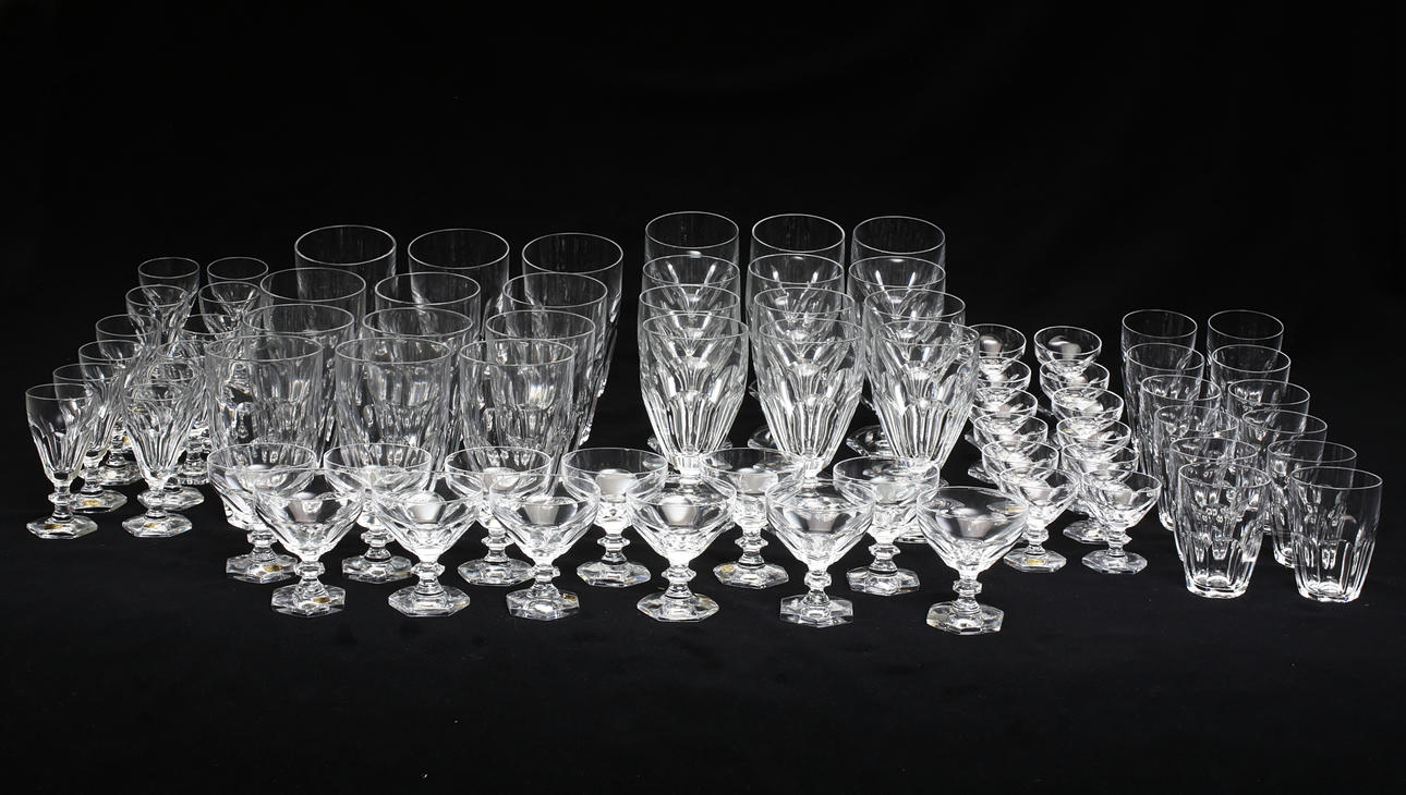 GLASSERVIS, 72 delar, kristall, Boda, 1900-tal.