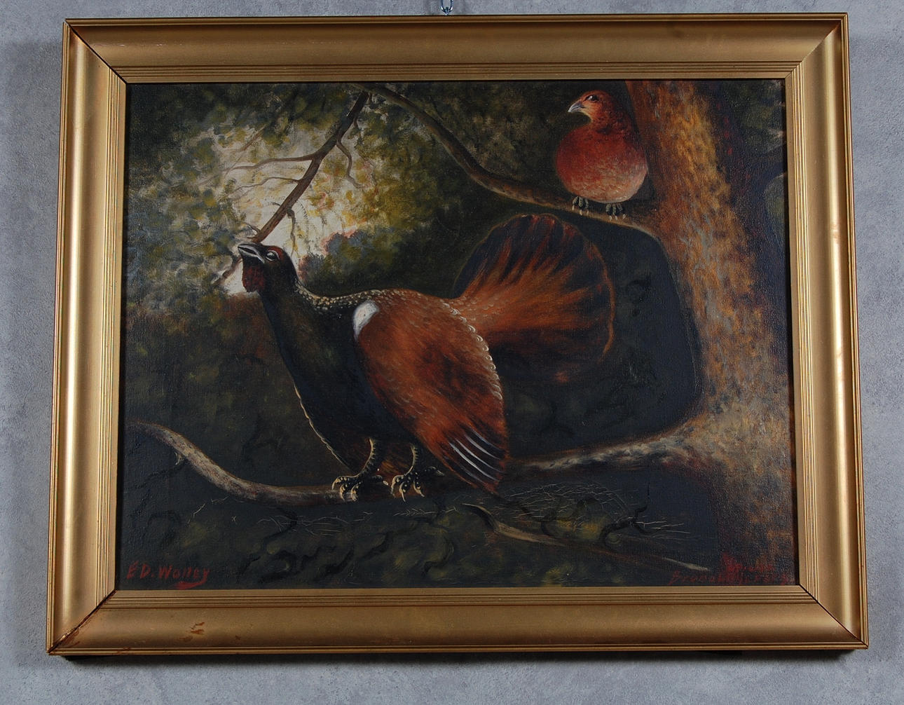 BRUNO LILJEFORS. REPLIK. OLJA PÅ DUK, signerad, E.D Wolley.