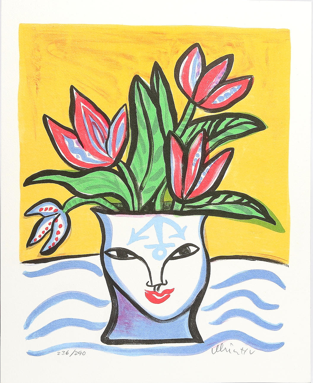 ULRICA HYDMAN VALLIEN. Litografi, blad, signerad och numrerad 236/290.