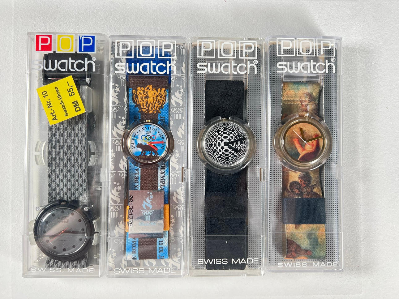 Fyra POP Swatch-klockor.
