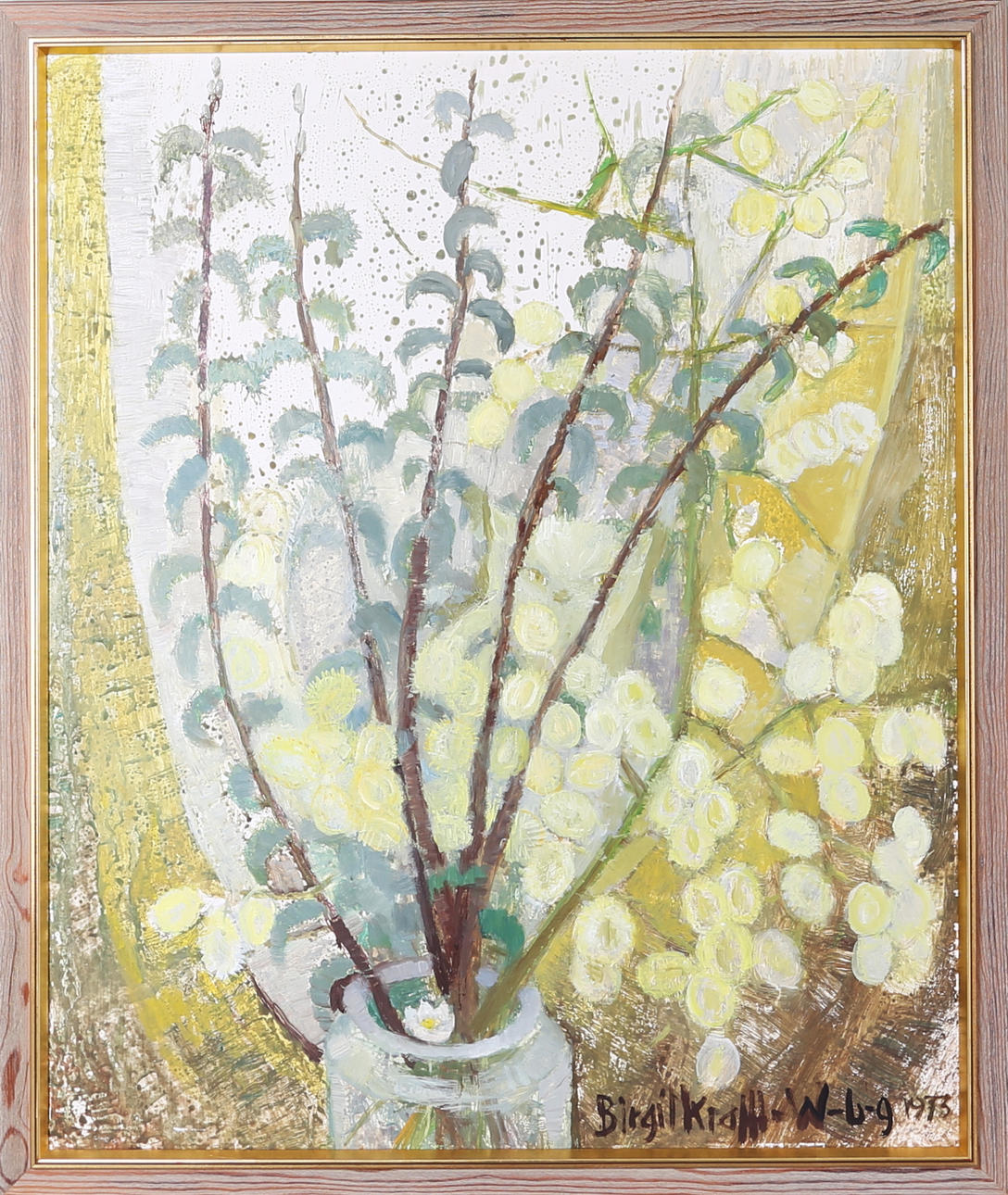 BIRGIT KRAFFT-WESTERBERG. Tavla, olja på pannå, signerad och daterad, 1973.