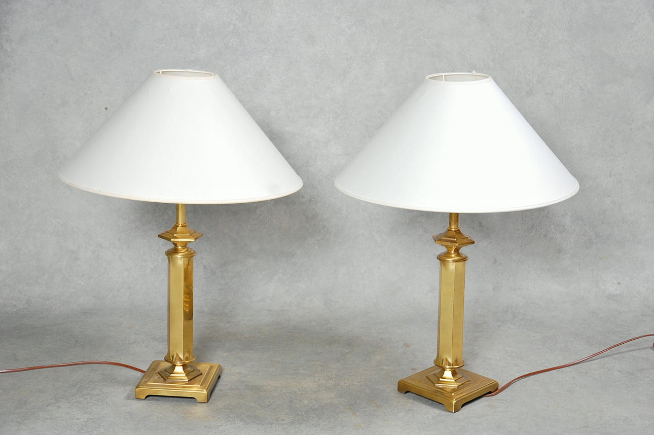 BORDSLAMPOR, 1 par, 1900-talets senare del.