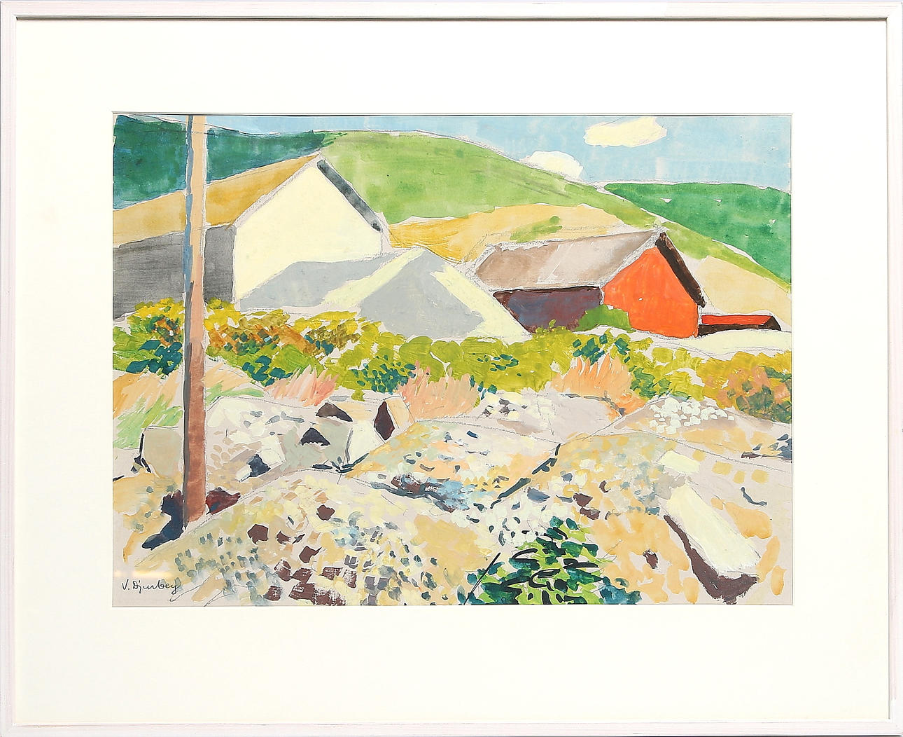 VIGGO DJURBERG. Akvarell, landskapsvy. Signerad.