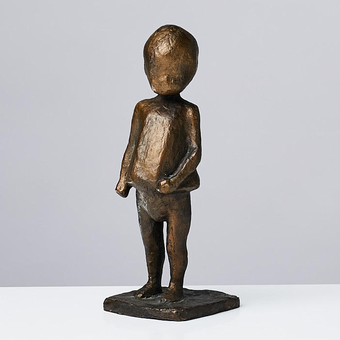 EVA BERGGREN. Sculpture, "Mats", bronze, signed.