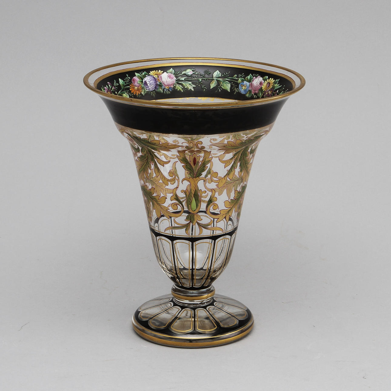 SKÅL, glas, senempire, 1800-talets mitt, troligen Tyskland/Österrike.