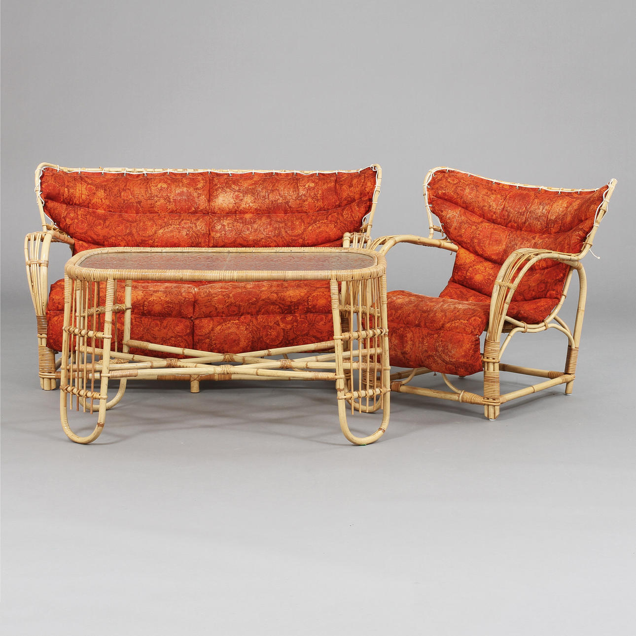 SOFFGRUPP, 3 delar, troligtvis Viggo Boesen, Danmark, ritad 1936.