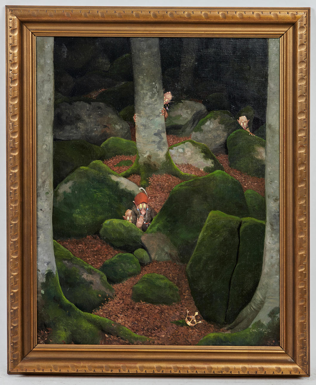 OWE ZERGE. Painting, In the forest.