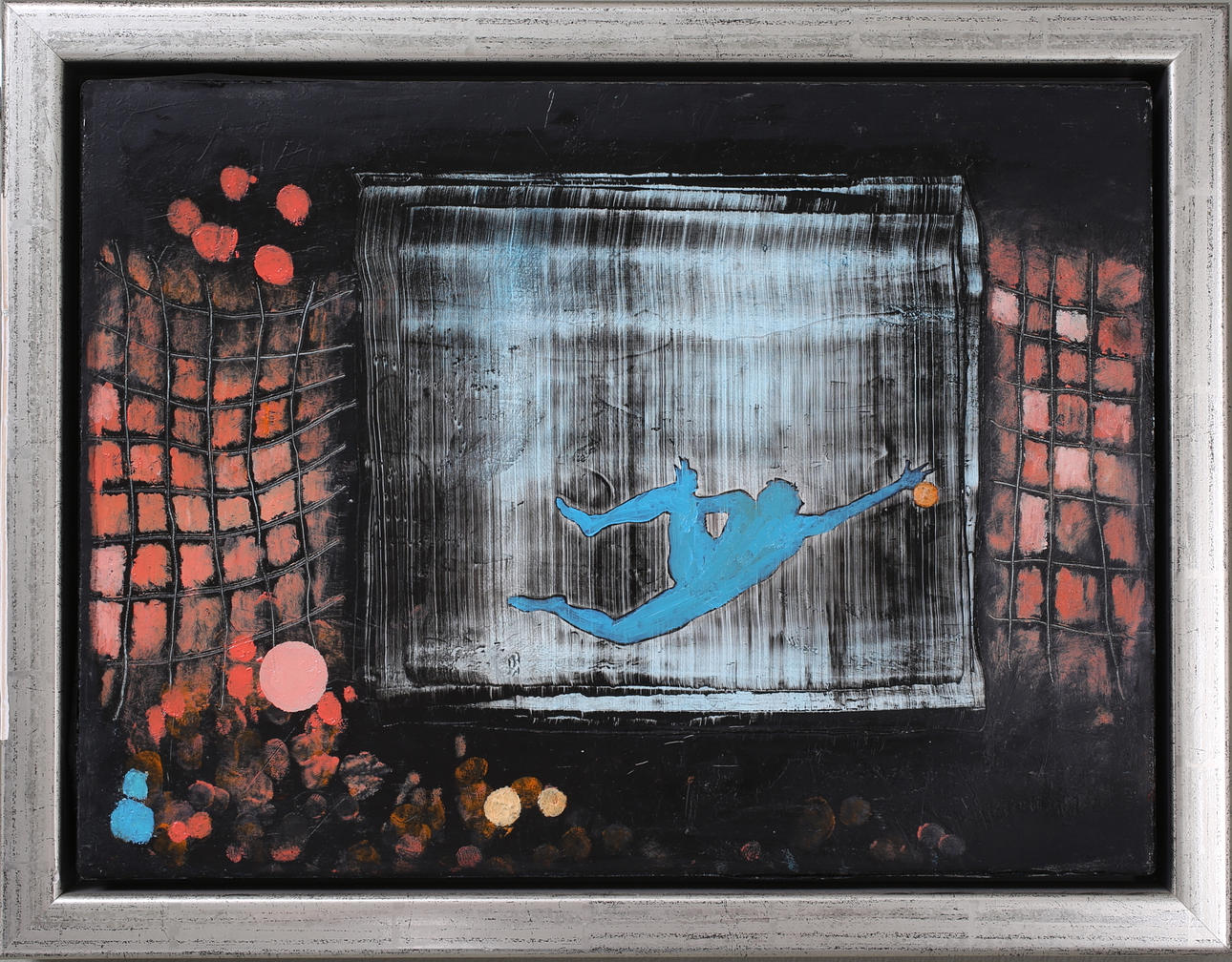 JAN WESSEL. Målet, olja på duk, signerad a tergo, 2002.