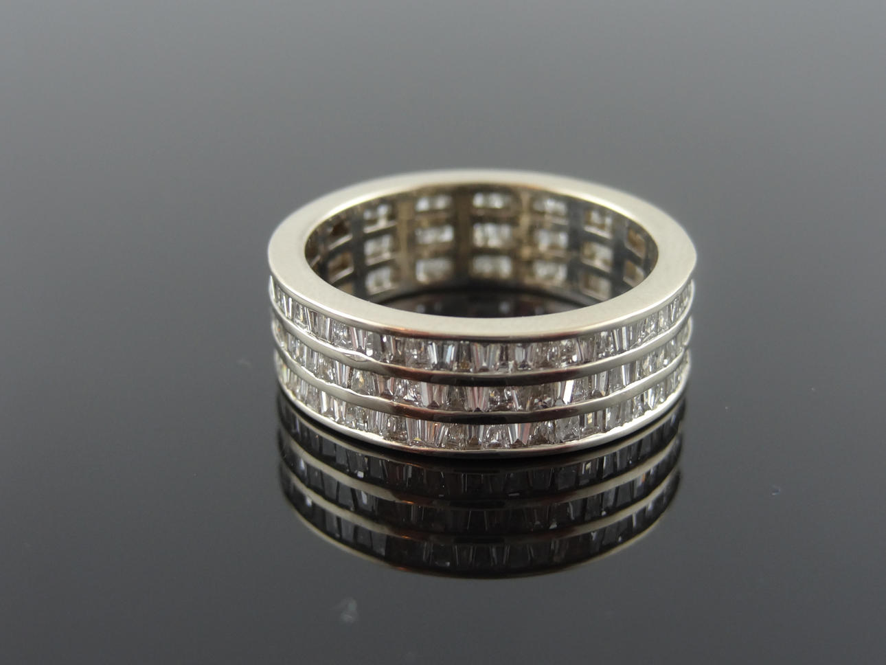 UNISEX evighet Design diamantring 3,00cts.