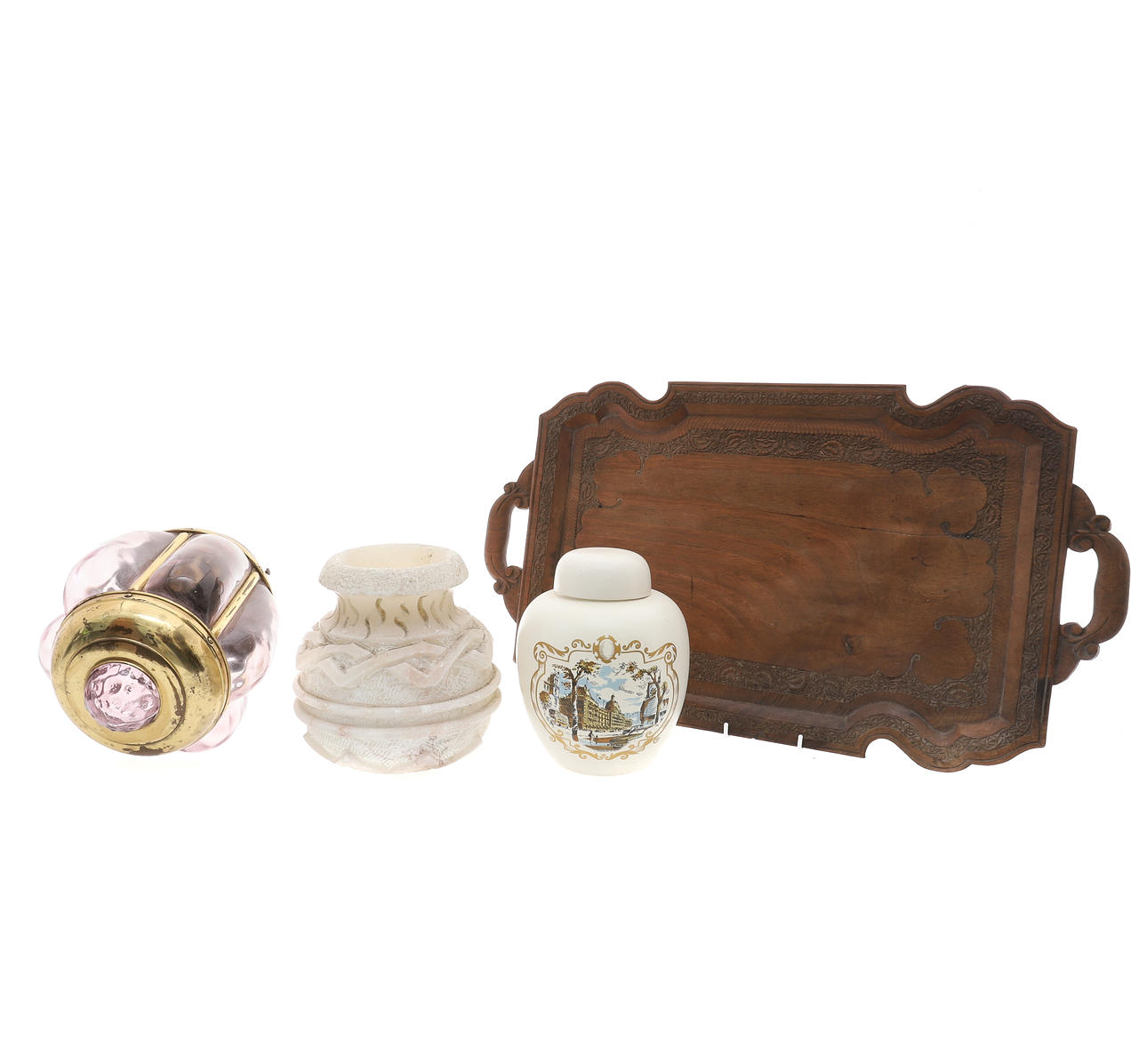 VAS, BALUSTERFORM, ALABASTER, 1900-TAL.