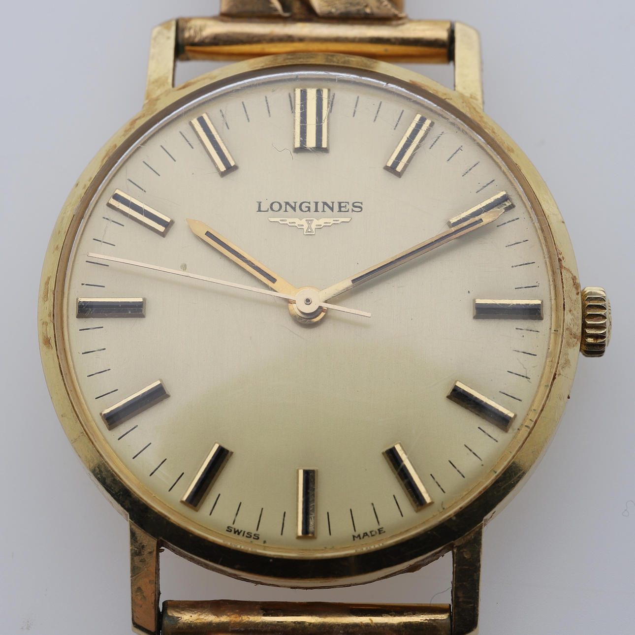 LONGINES. men's wristwatch, 18k gold, automatic.