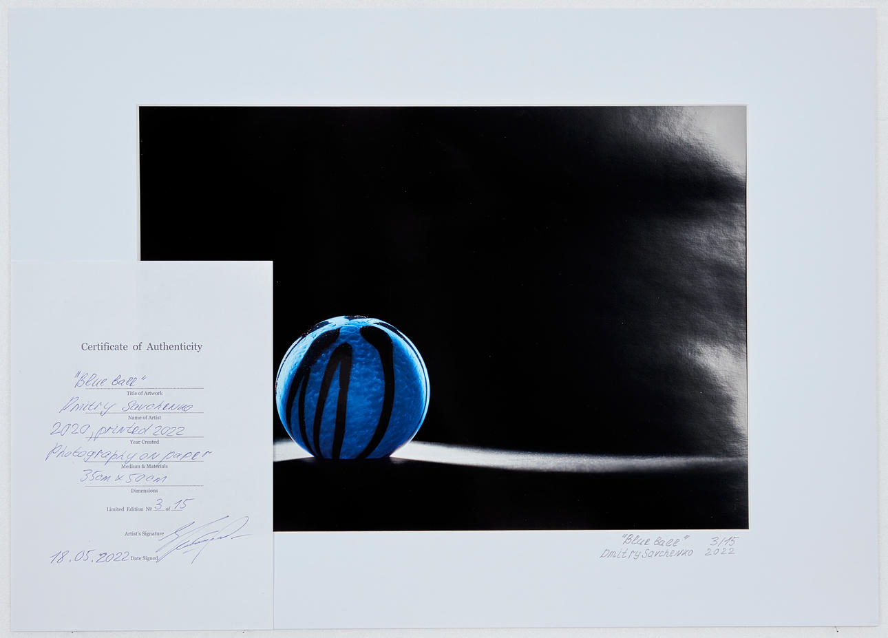 DMITRY SAVCHENKO. Photograph, 'Blue Ball', 2022.