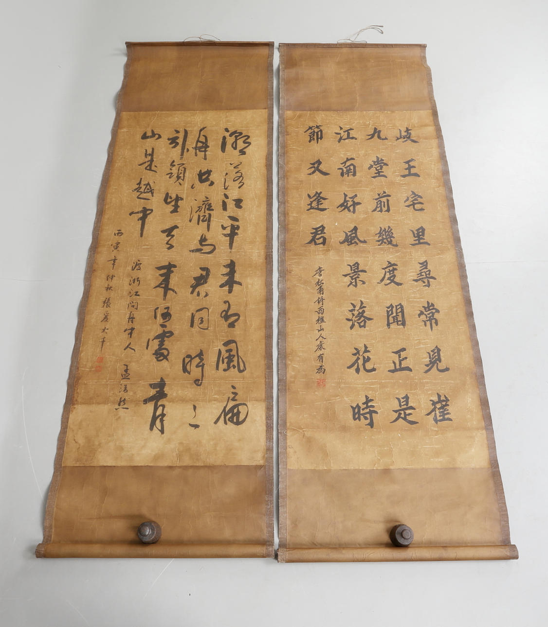 SKRIFTRULLAR, 2 st, Kina, 18/1900-tal.