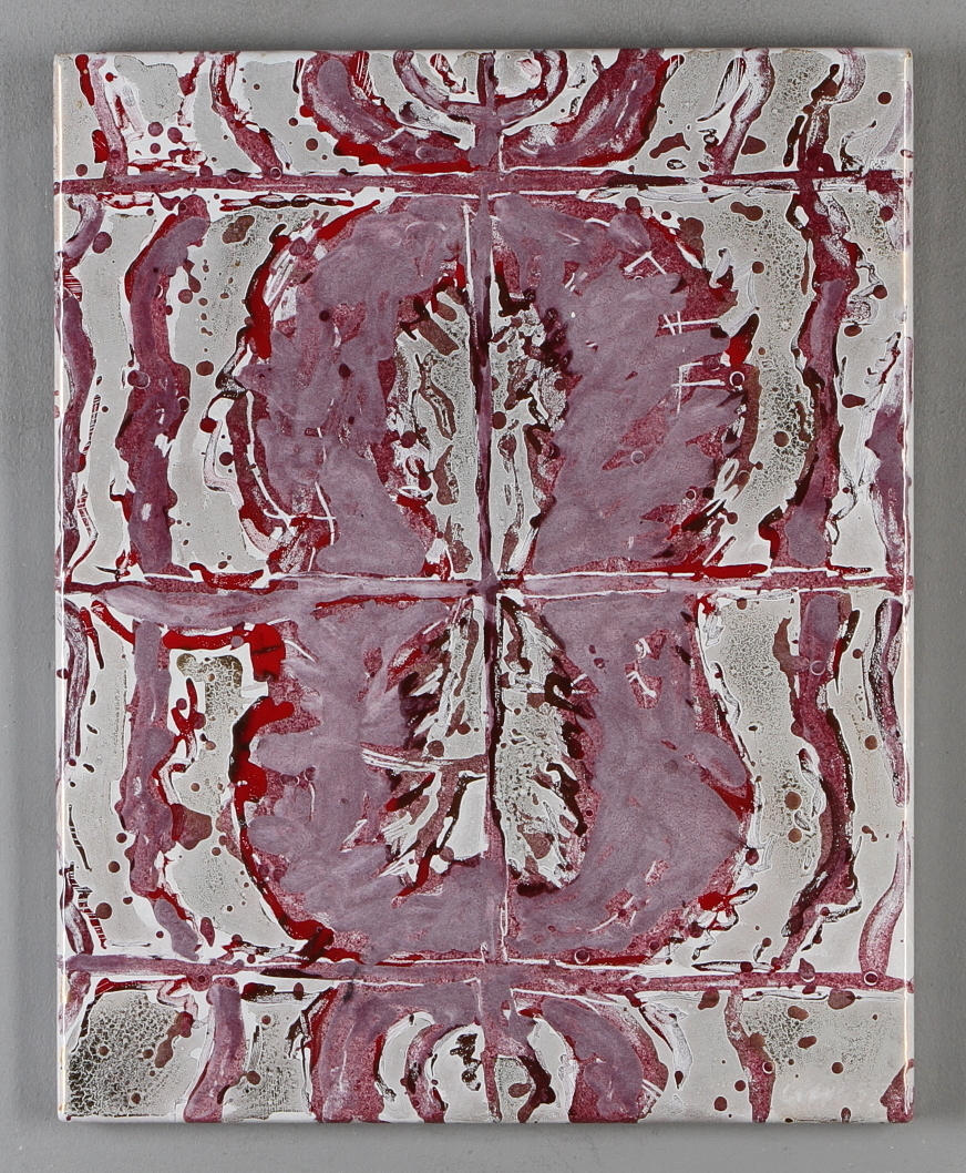 WALTER AUBER. Emaljmålning, a tergo signerad samt daterad 1969, troligen Gustavsberg.