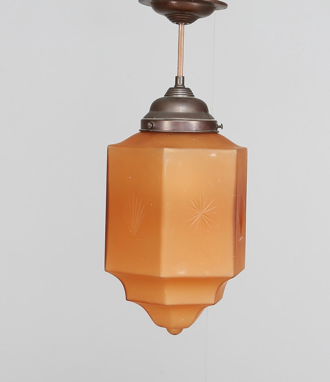 LAMPA, slipat glas, 30/40-tal.