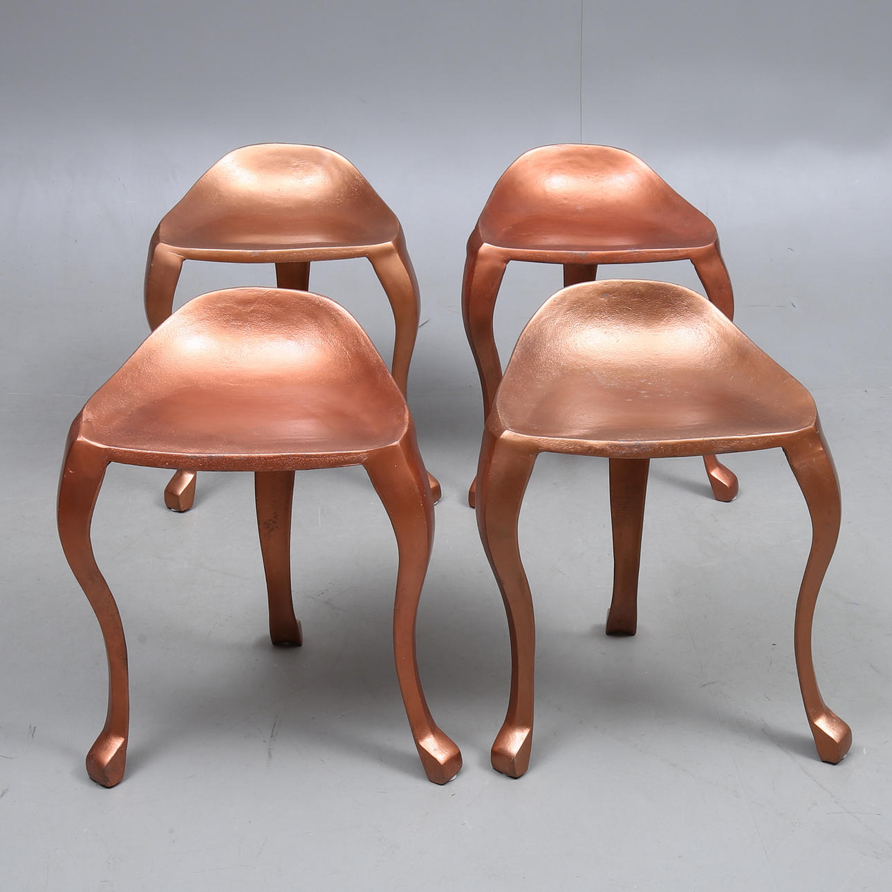 Stools, 4 pcs, aluminium, "Martina", Interstil, 2000s.