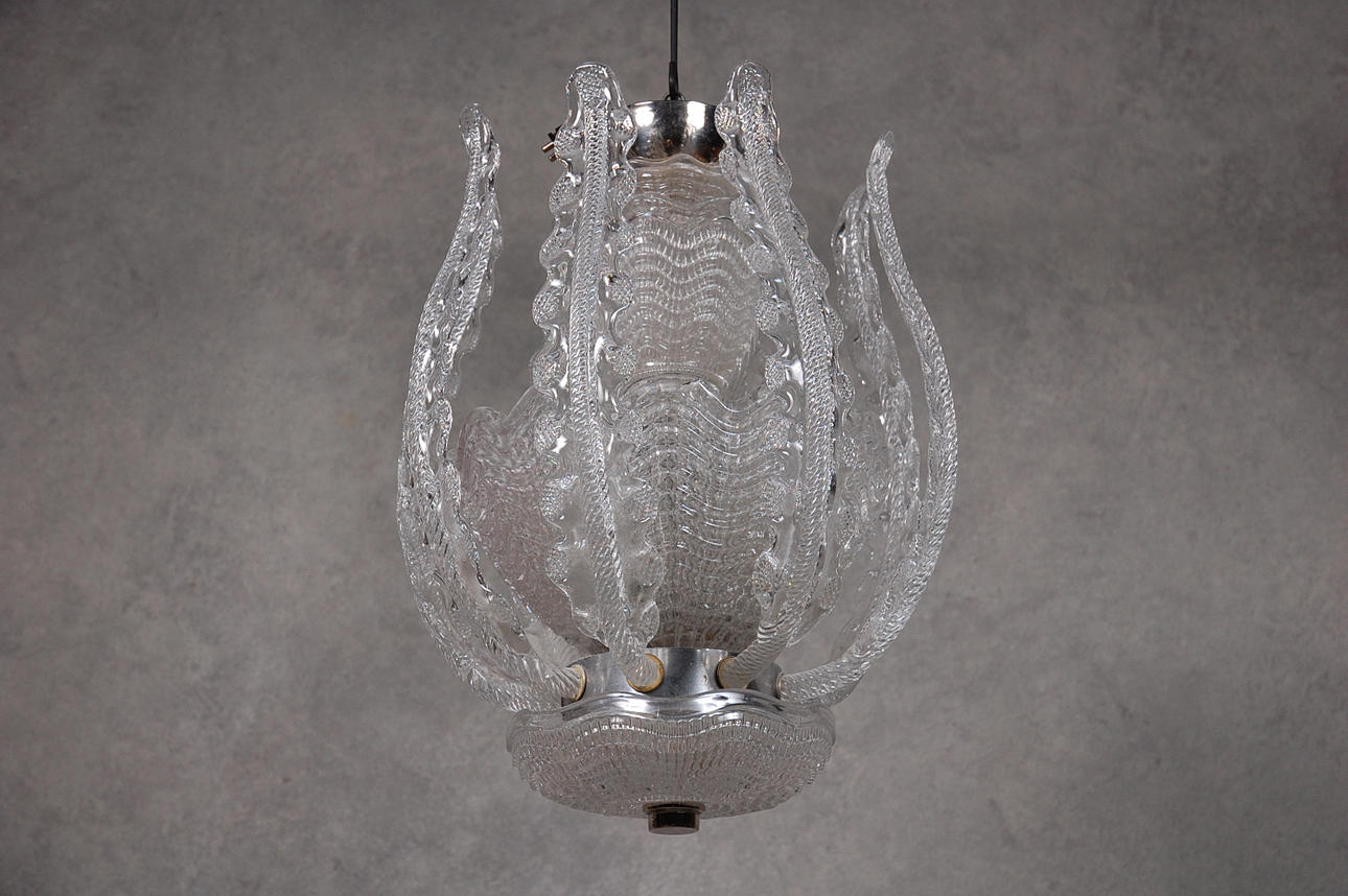 FRITZ KURZ. TAKLAMPA, Orrefors, 1940-tal.