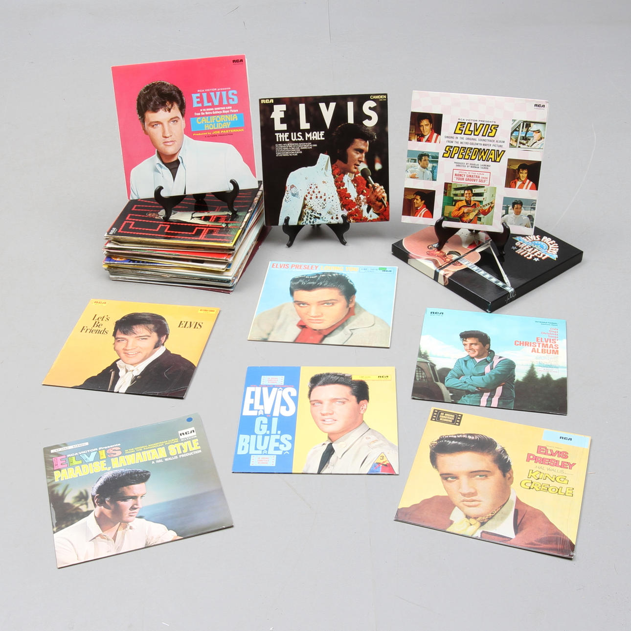 LP SKIVOR, ca 48 st, tema Elvis Presley, 1960/1970/1980-tal.