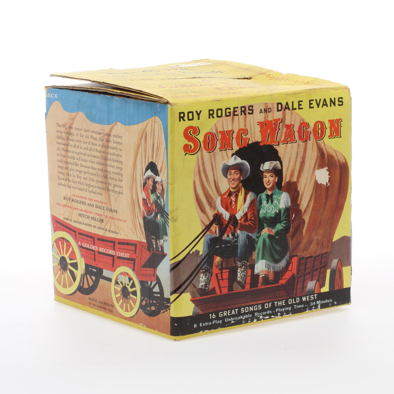 BOX med 8 stycken 45-varvsskivor. "Song Wagon" med Roy Rogers och Dale Evans.