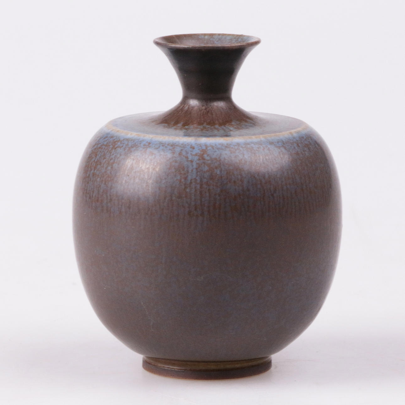 VAS, stengods med harpälsglasyr, Berndt Friberg Studiohanden Gustavsberg.