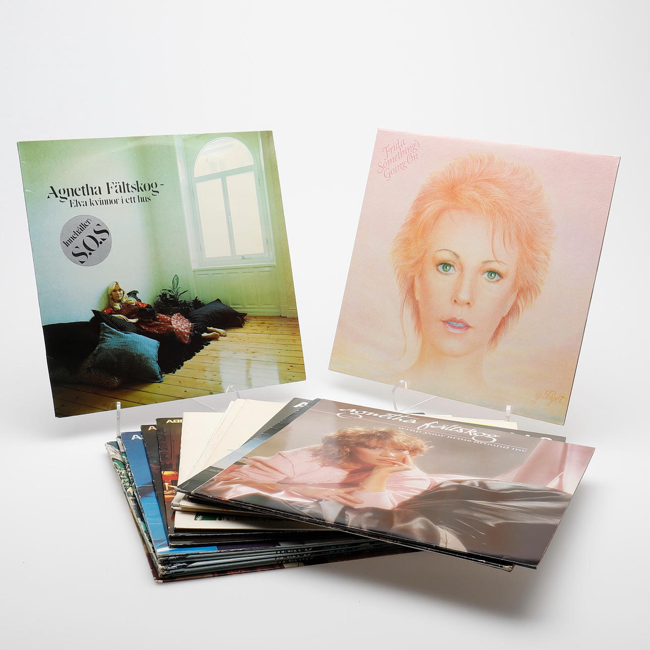 LP-SKIVOR, 14 st, ABBA, Agnetha Fältskog och Frida.