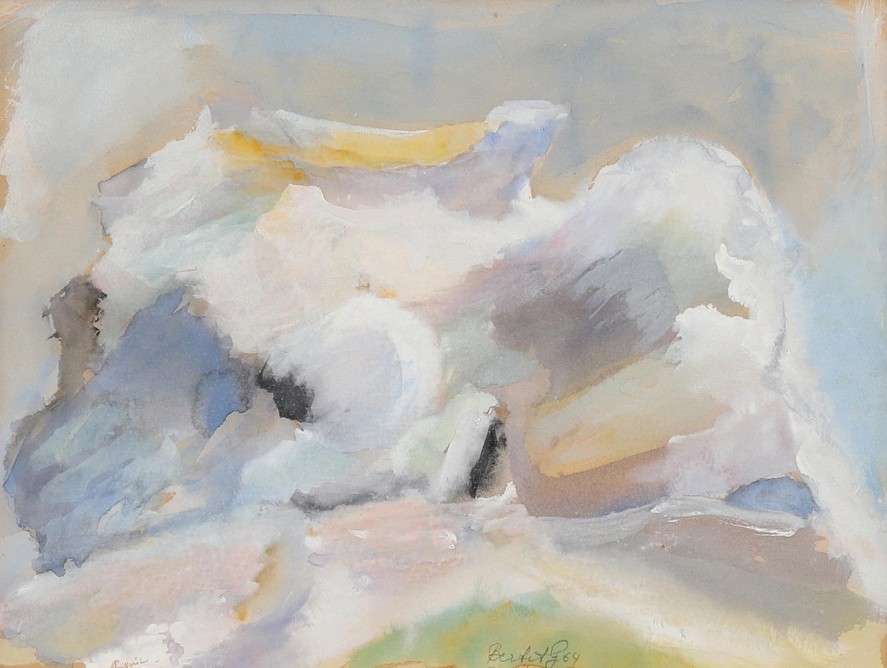 BERTIL GUSTAFSON. Watercolor, signed and dated -64.