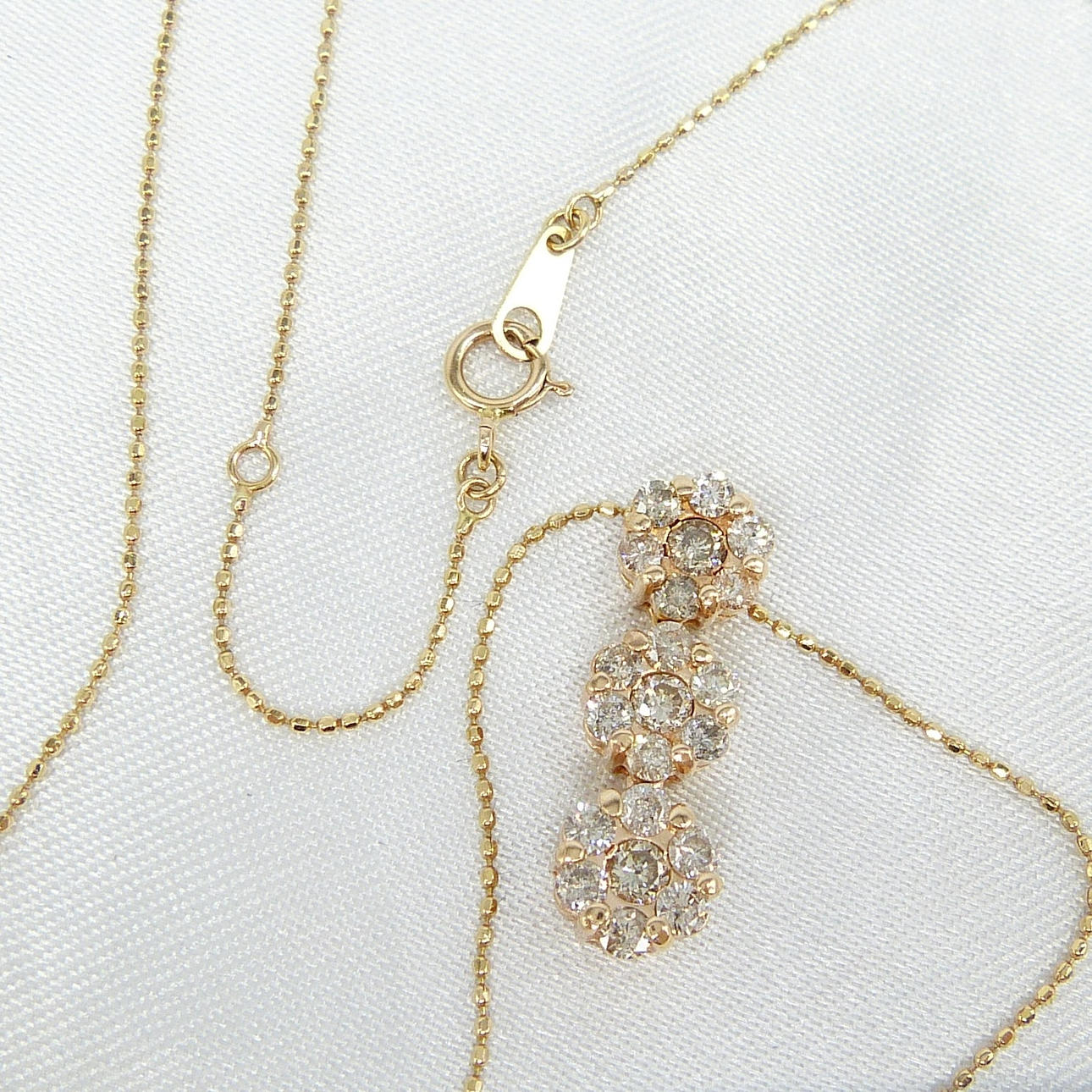 1.00ct DIAMANT & ROSE GULD halsband.