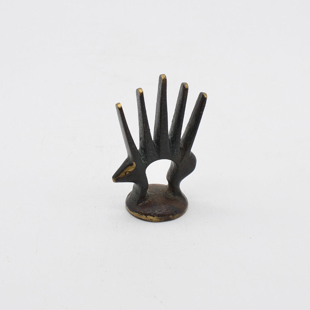 WALTER BOSSE HEDGEHOG BRONZE MID CENTURY.