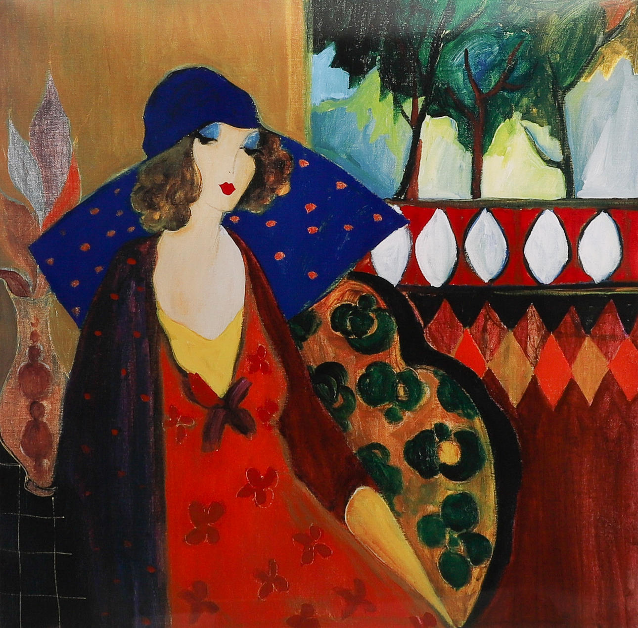 ITZCHAK TARKAY (1935-2012). INDIGO CHAPEAU.