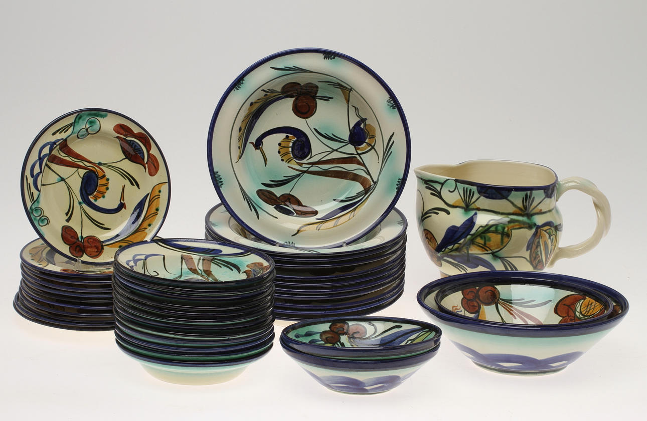 SERVISDELAR, 39 delar, keramik, Bo Fajans, Gefle.