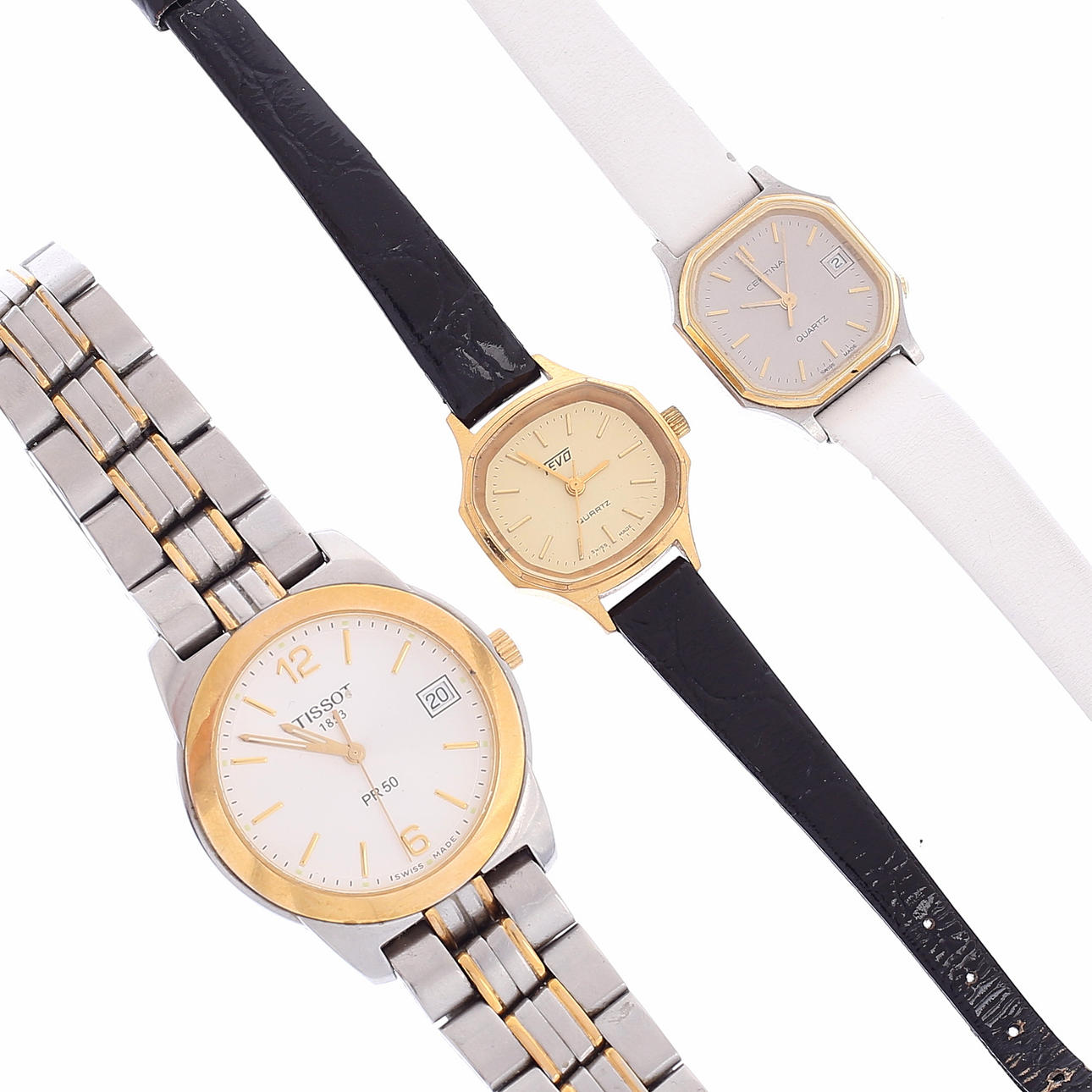 Armbåndsur, 3 stk, Tissot, Certina, Tevo.