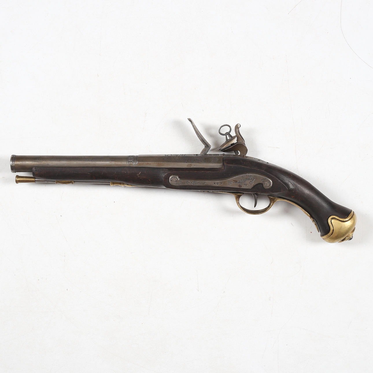 FLINTLÅSPISTOL, replica, marked BRANDER & POTTS, 1900s.