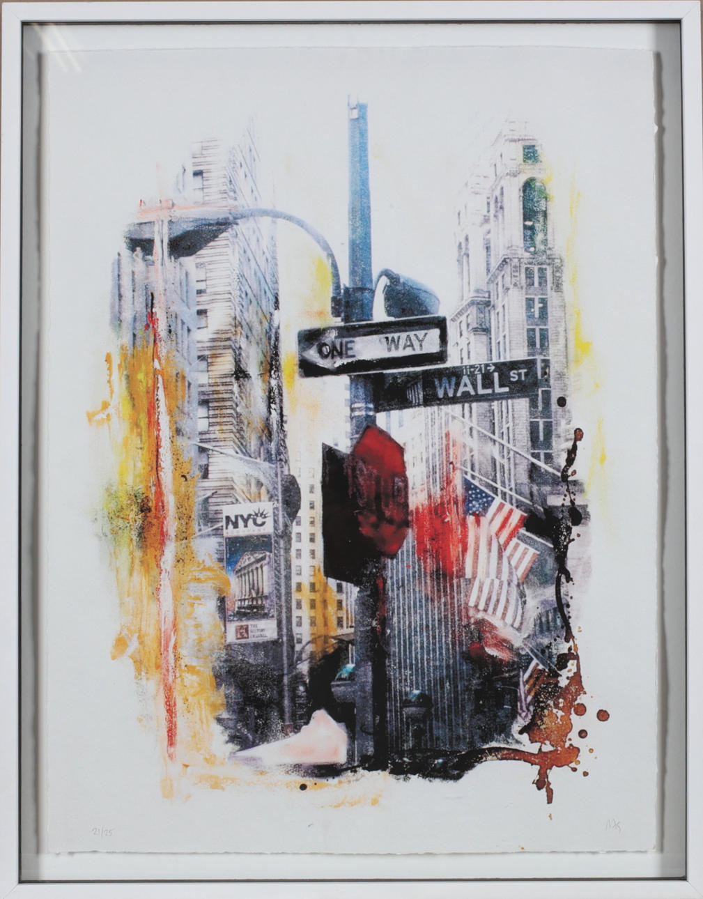 MATS PEHRSON. New York composition, color lithograph, monogram signed and numbered 21/25.