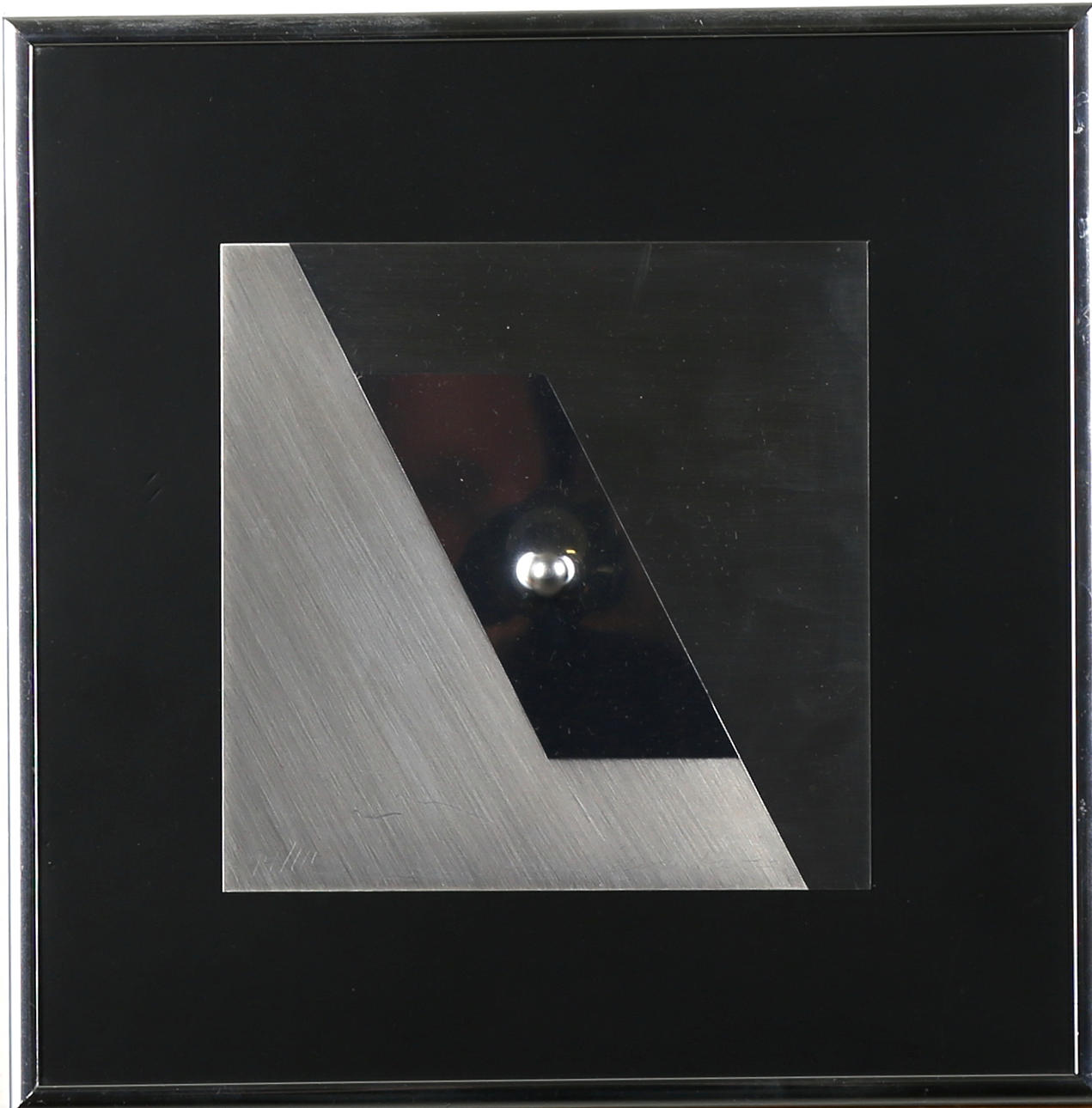 ALEXIUS HUBER. Optiskt koncept, Relief i stål, Signerad Alexius Huber, numrerad 94/110.