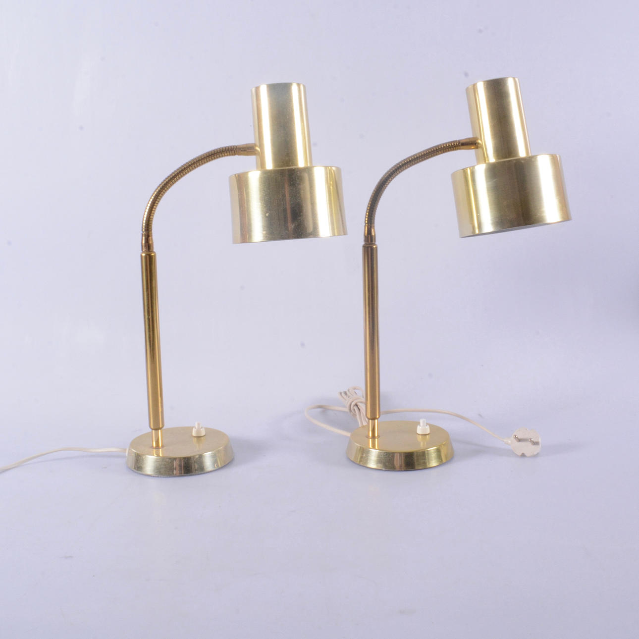 TABLE LAMPS, 1-pair, brass, Borén 8534.