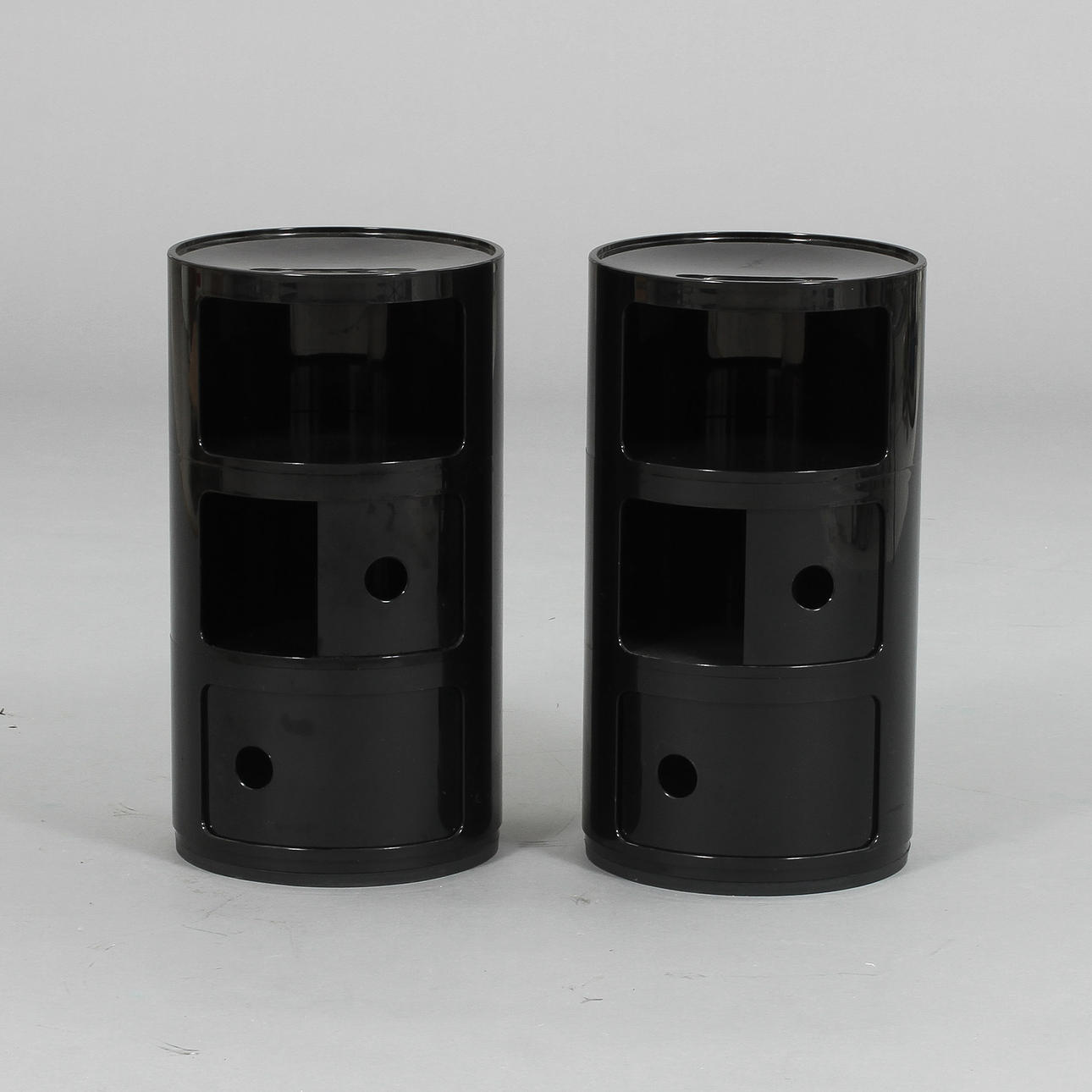 SÄNGBORD, ett par, Componibili, plast, design Anna Castelli, Kartell.