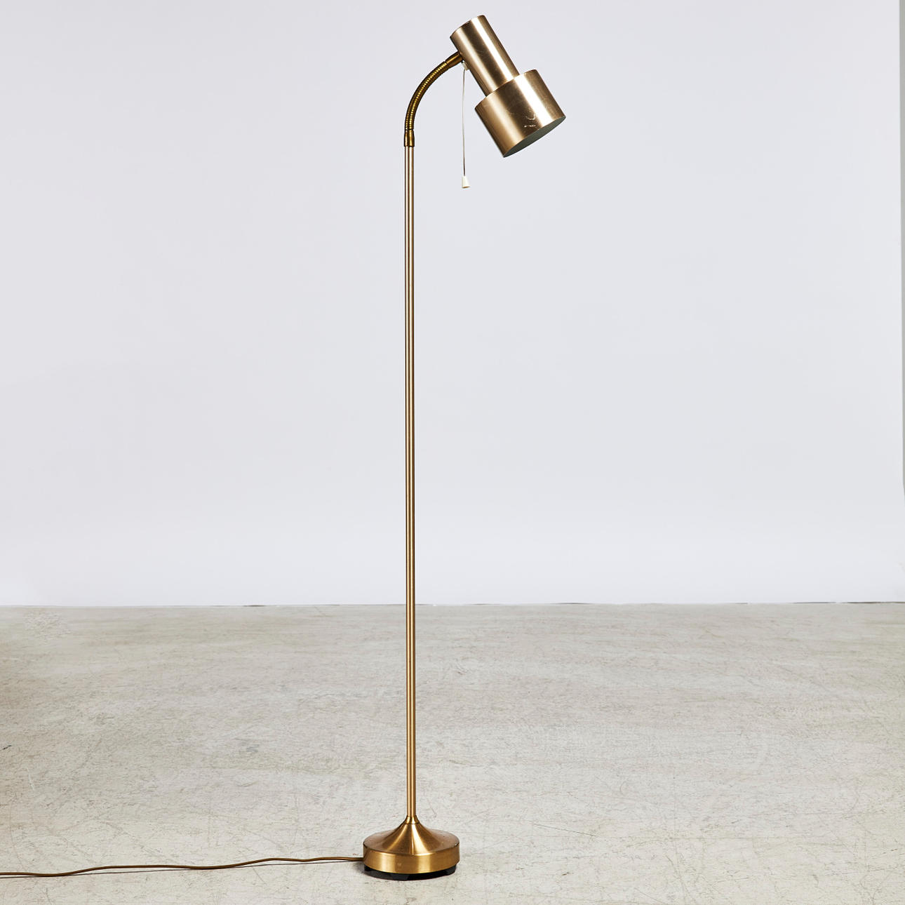 FLOOR LAMP, Nafa, base metal, labeled.