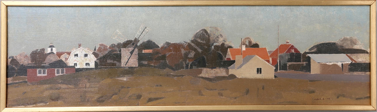 SIGFRID "SIFFRAN" SÖDERGREN. TAVLA, olja på duk, signerad och daterad -76, Hulterstad by.