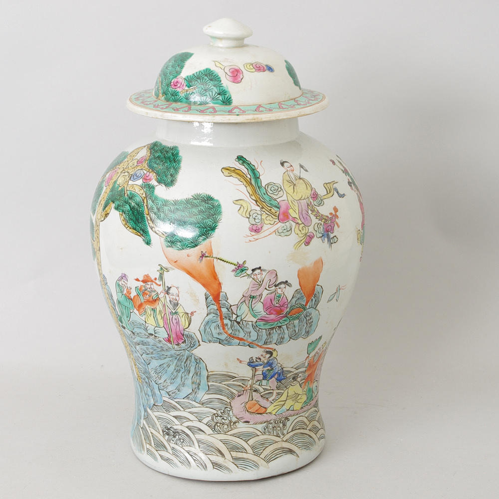 LOCKURNA, porslin, Kina, 1900-tal.