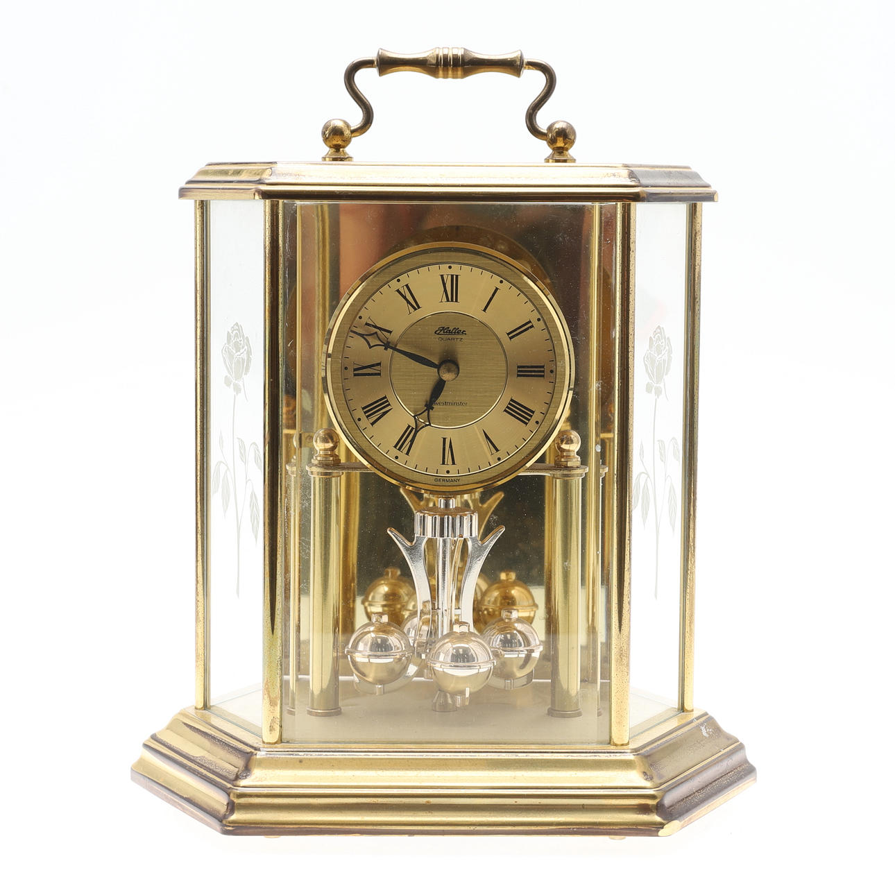 HALLER, A VINTAGE QUARTZ ANNIVERSARY CLOCK.